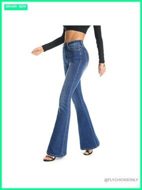 Women's High Rise Shaping Bootcut Flare Denim Jeans Stretchy Curvy Fit